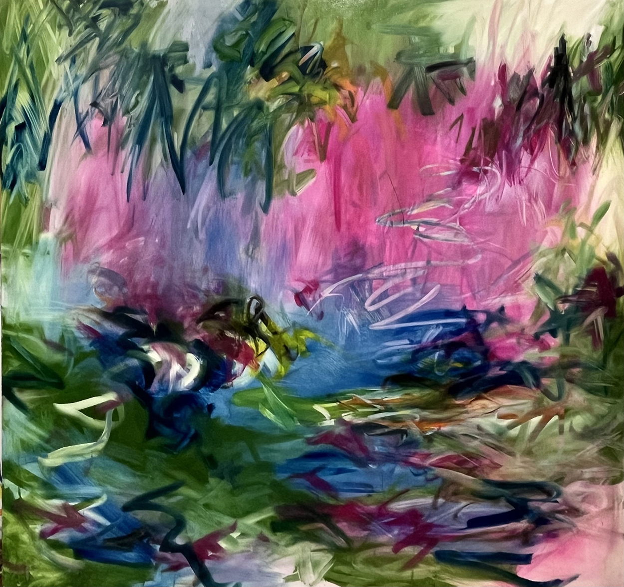 19307 Magenta Growing Strong, 2024, 200×210&nbsp;cm, oil&nbsp;on&nbsp;canvas